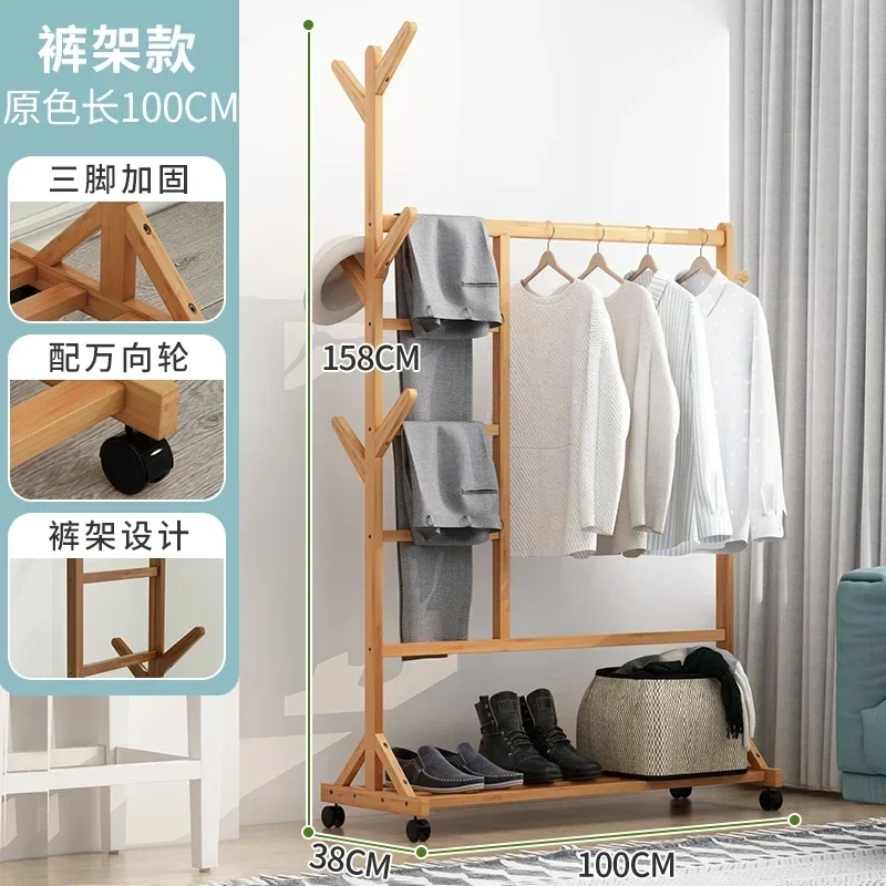 Portant à vêtements en bois pour séchage, vestes, boutiques, jardin, meuble gain de place pour salon