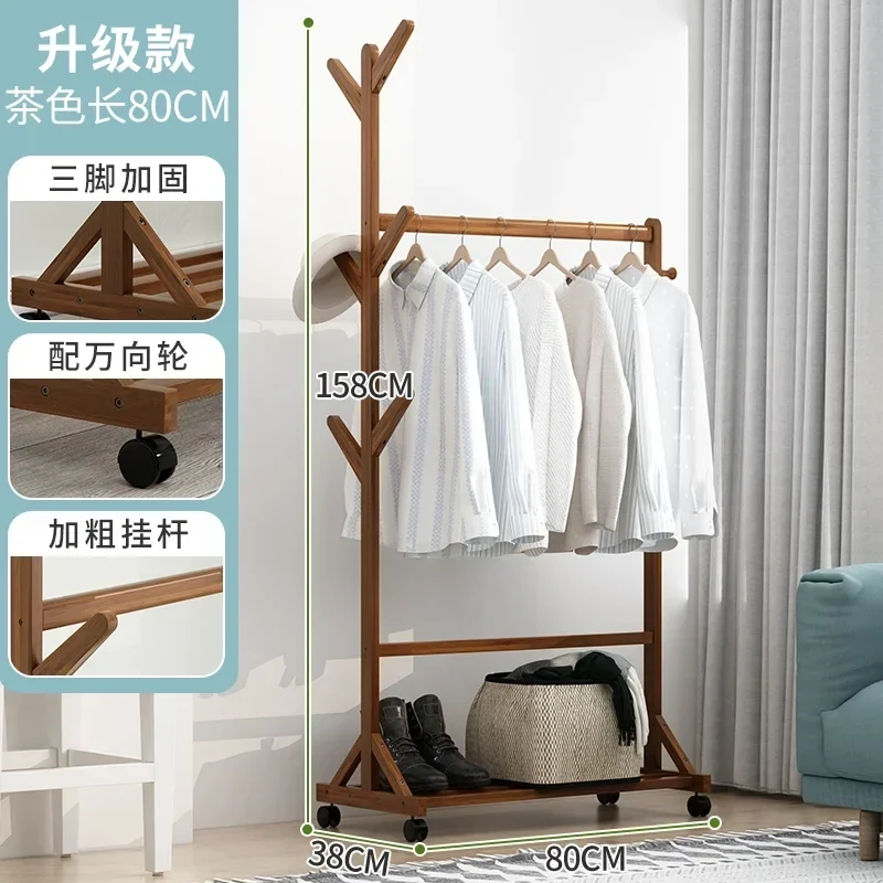 Portant à vêtements en bois pour séchage, vestes, boutiques, jardin, meuble gain de place pour salon