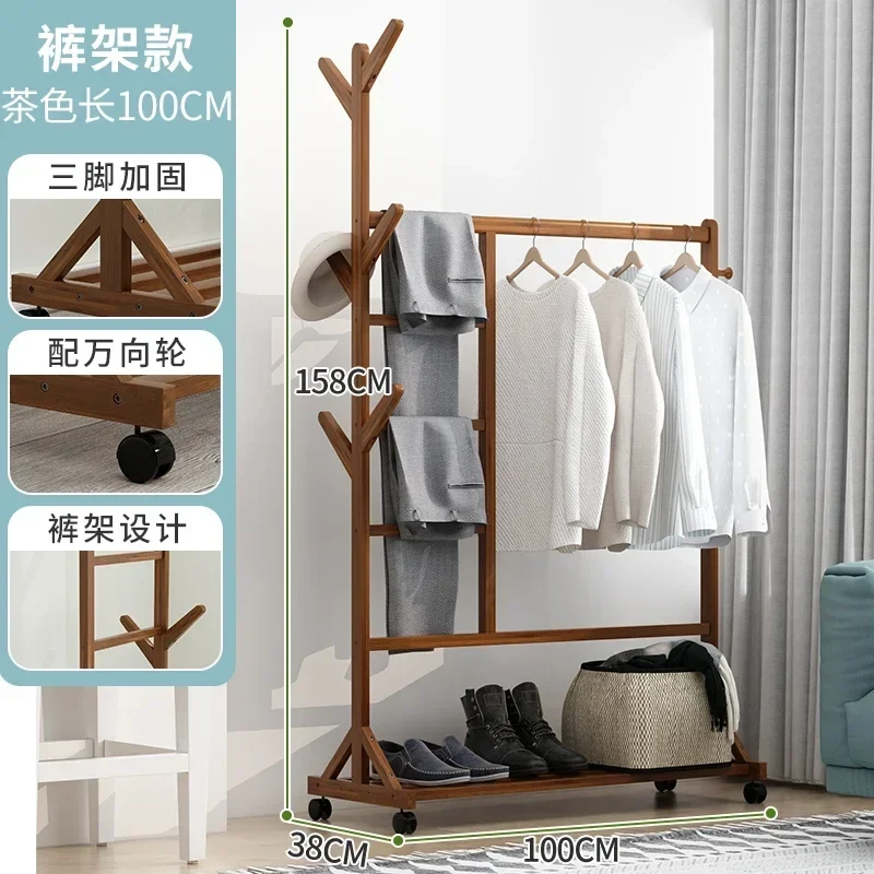 Portant à vêtements en bois pour séchage, vestes, boutiques, jardin, meuble gain de place pour salon