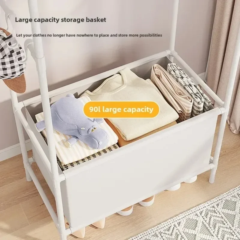 Armoire portable avec étagère à chaussures et housse, organiseur de rangement avec étagères et 4 poches latérales spacieuses pour chambre
