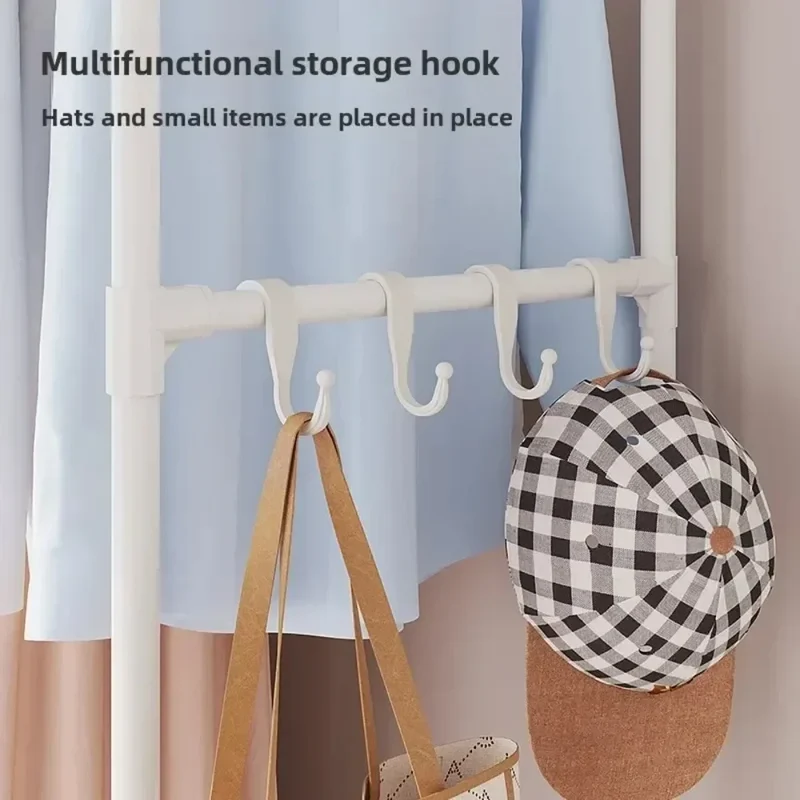 Armoire portable avec étagère à chaussures et housse, organiseur de rangement avec étagères et 4 poches latérales spacieuses pour chambre