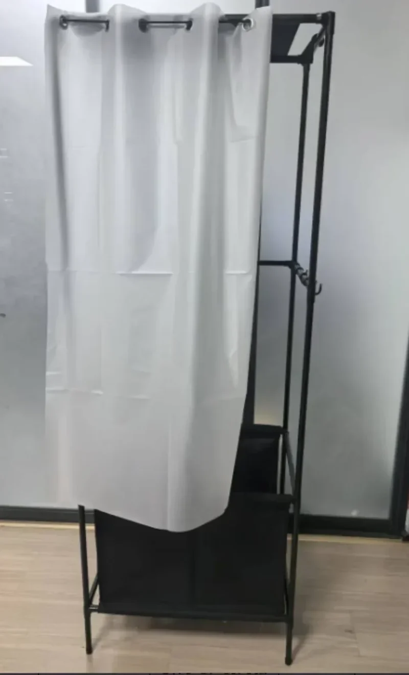 Armoire portable avec étagère à chaussures et housse, organiseur de rangement avec étagères et 4 poches latérales spacieuses pour chambre