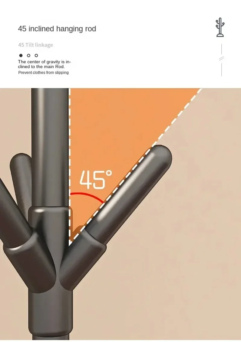 Portant vertical en forme d’arbre – Porte-manteaux et porte-chapeaux pour chambre