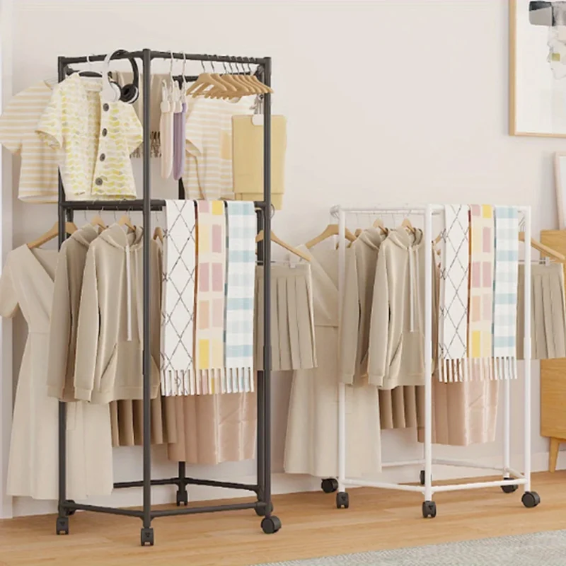 Portant à vêtements en métal réglable – Séchage vertical – Structure robuste et multifonction