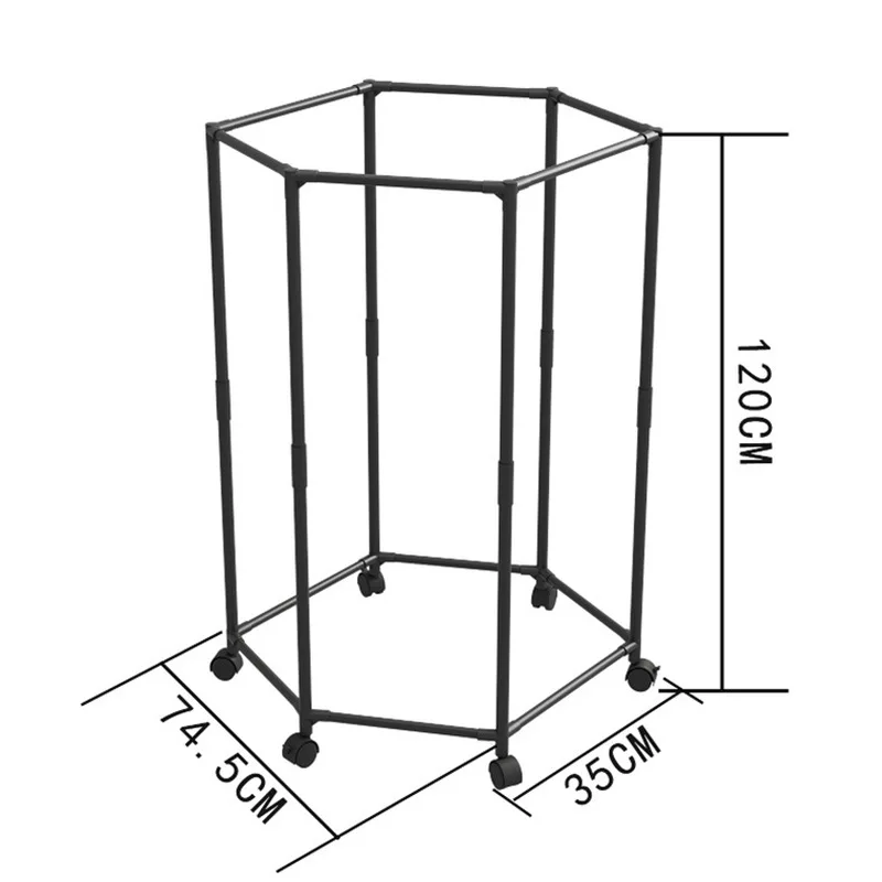 Portant rotatif hexagonal sur roulettes – Métal robuste – Gain de place