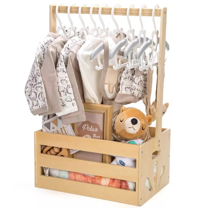 Caisse de rangement en bois – Jouets, vêtements et accessoires enfants