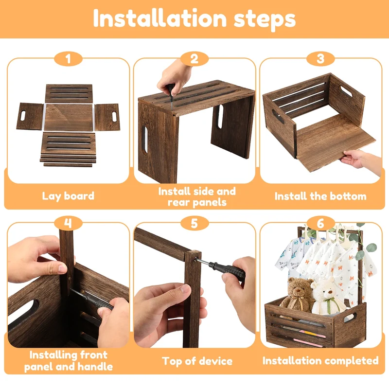 Caisse de rangement en bois – Jouets, vêtements et accessoires enfants