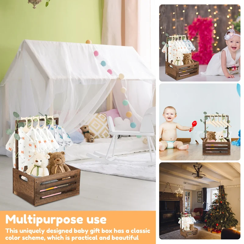 Caisse de rangement en bois – Jouets, vêtements et accessoires enfants