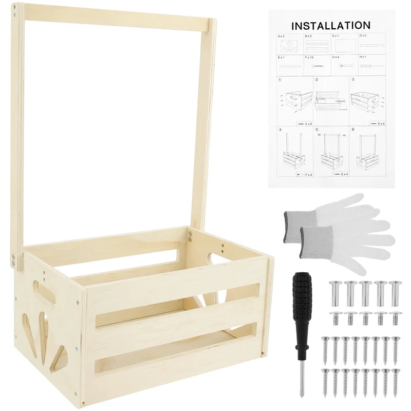 Caisse de rangement en bois – Jouets, vêtements et accessoires enfants