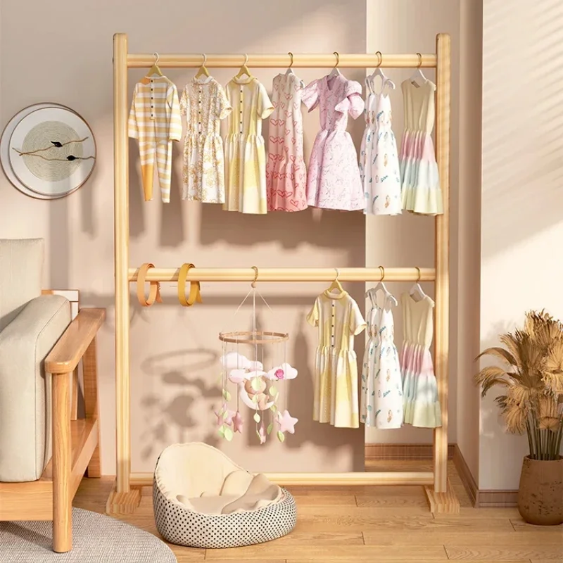 Portant à vêtements pour animaux – Bois massif – Rangement pour manteaux et accessoires