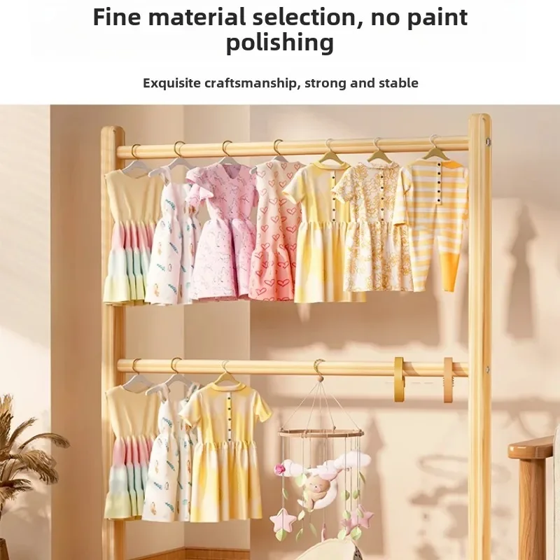 Portant à vêtements pour animaux – Bois massif – Rangement pour manteaux et accessoires
