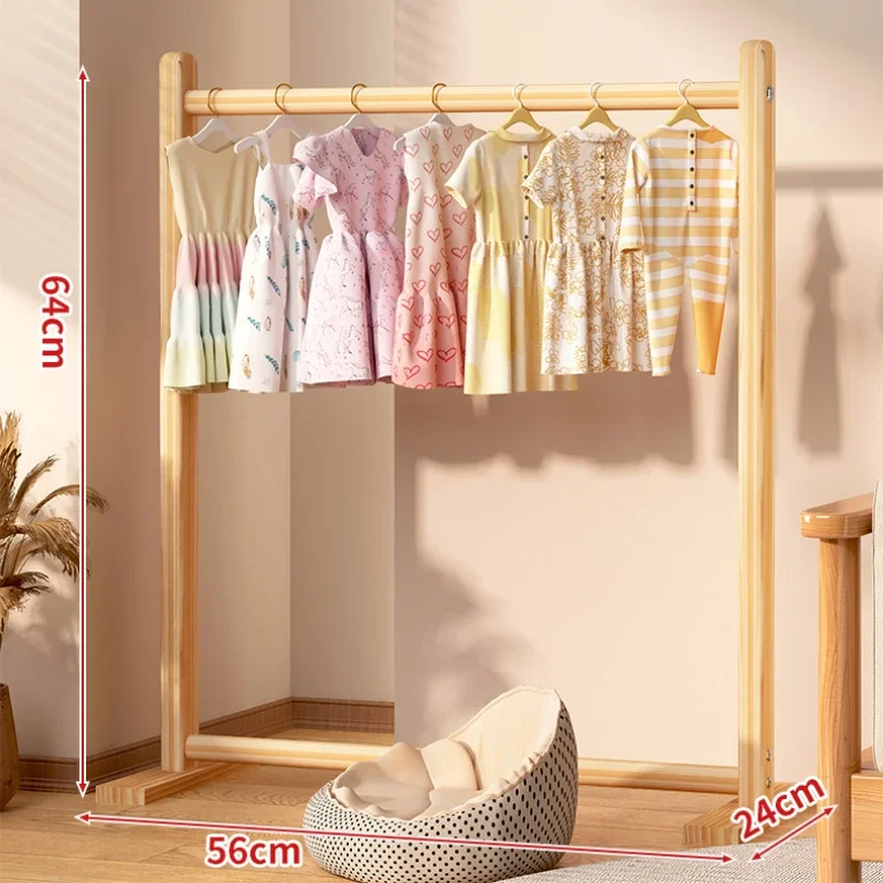 Portant à vêtements pour animaux – Bois massif – Rangement pour manteaux et accessoires