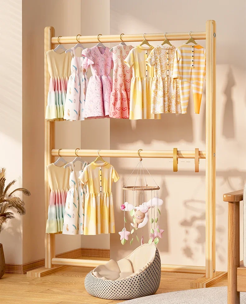 Portant à vêtements pour animaux – Bois massif – Rangement pour manteaux et accessoires