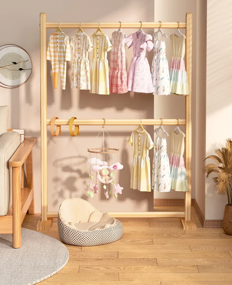 Portant à vêtements pour animaux – Bois massif – Rangement pour manteaux et accessoires