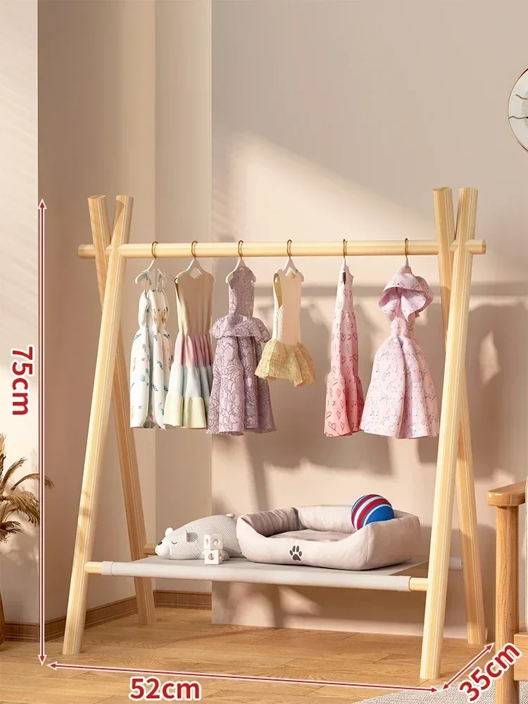 Portant à vêtements pour animaux – Bois massif – Rangement pour manteaux et accessoires