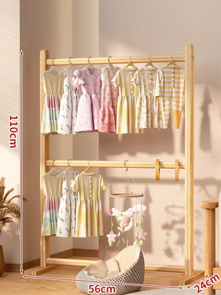 Portant à vêtements pour animaux – Bois massif – Rangement pour manteaux et accessoires