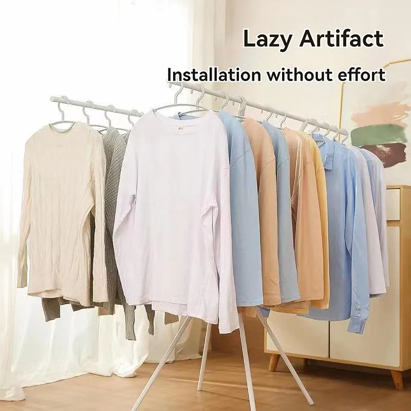 Portant à vêtements pliable – Du sol au plafond – Utilisation intérieure et balcon