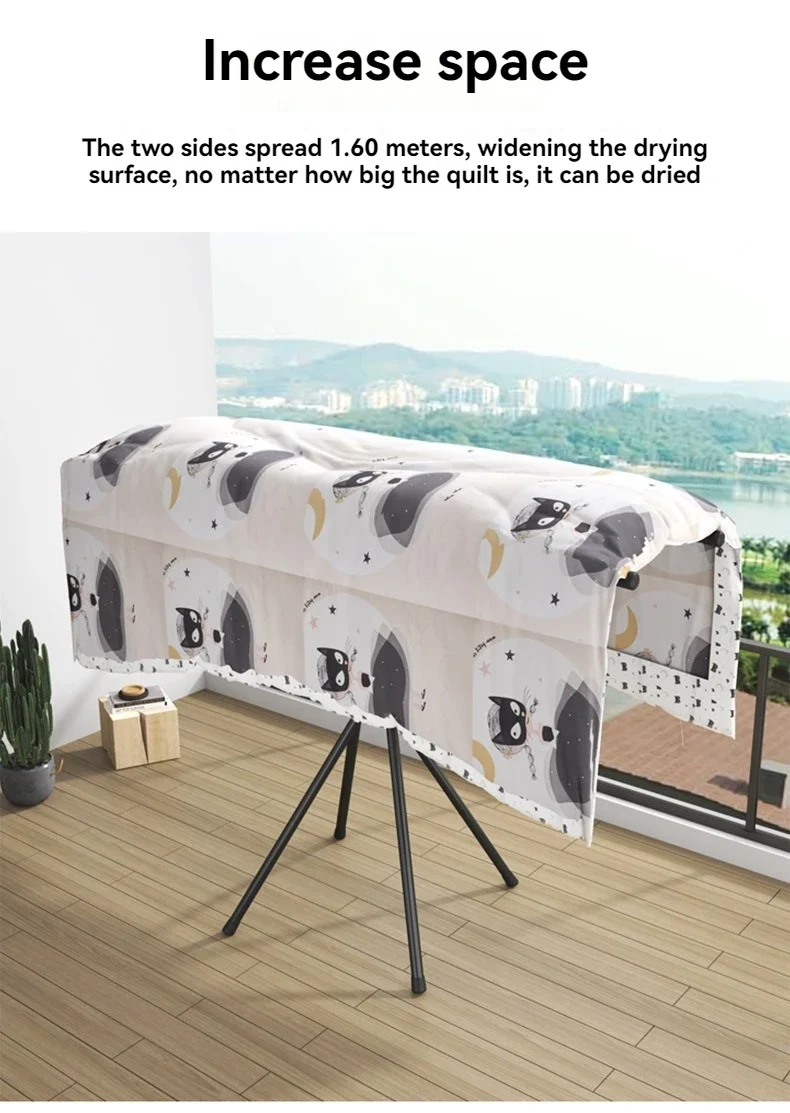 Portant à vêtements pliable – Du sol au plafond – Utilisation intérieure et balcon