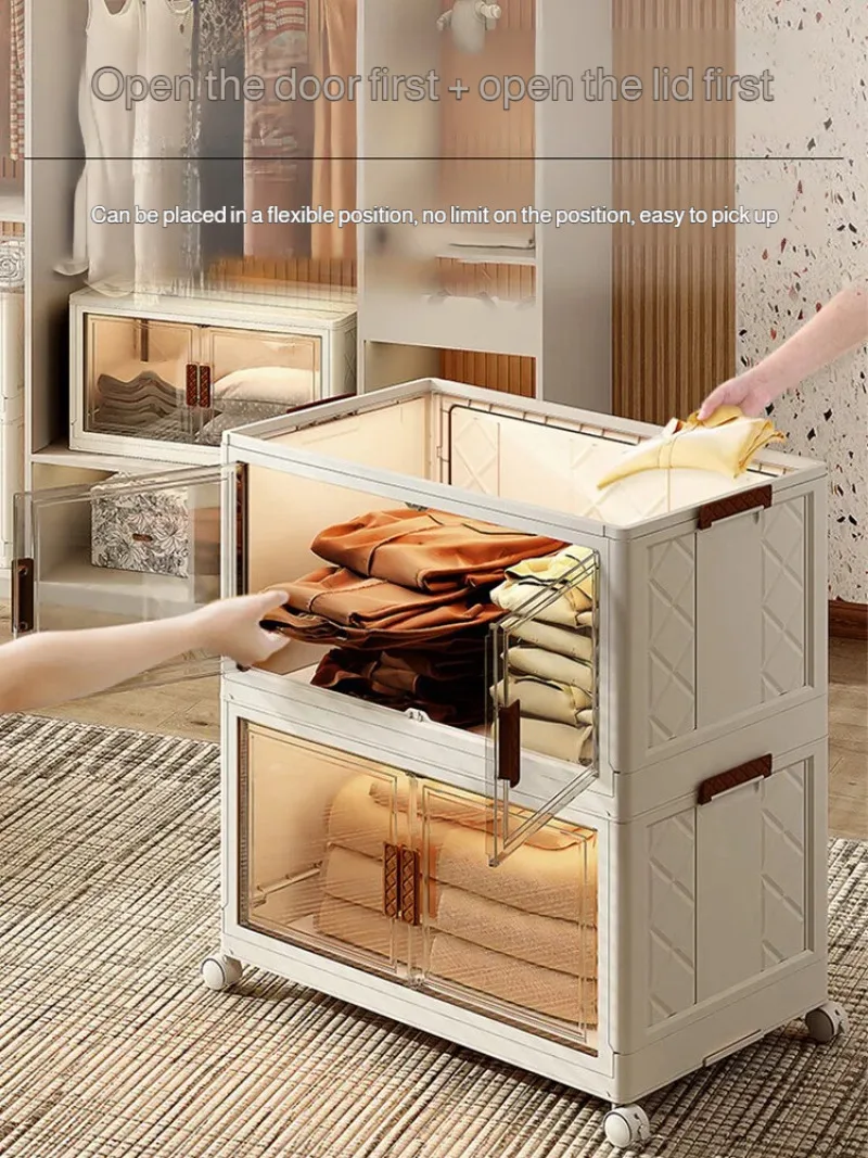 Armoire de rangement pliante multifonction sans installation – Salon, chambre ou bureau