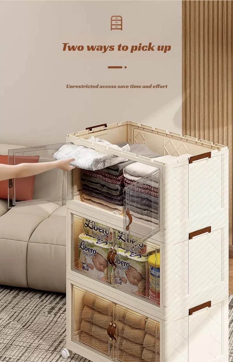 Armoire de rangement pliante multifonction sans installation – Salon, chambre ou bureau