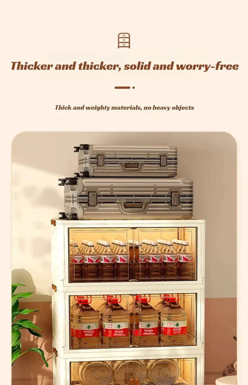 Armoire de rangement pliante multifonction sans installation – Salon, chambre ou bureau
