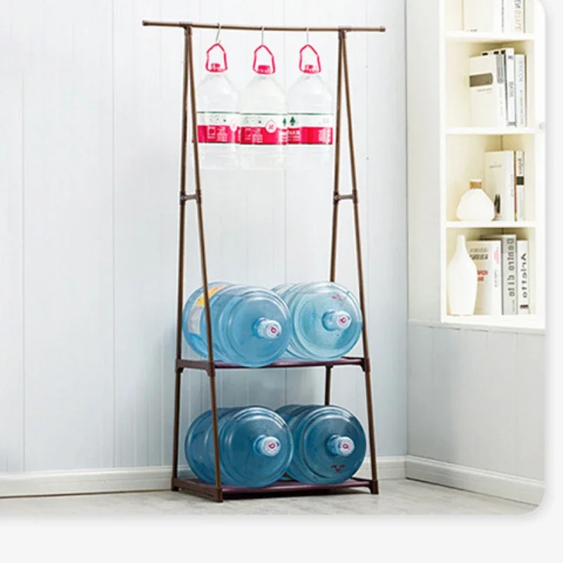 Portant à vêtements moderne avec étagère, crochets muraux et roulettes – Style antique