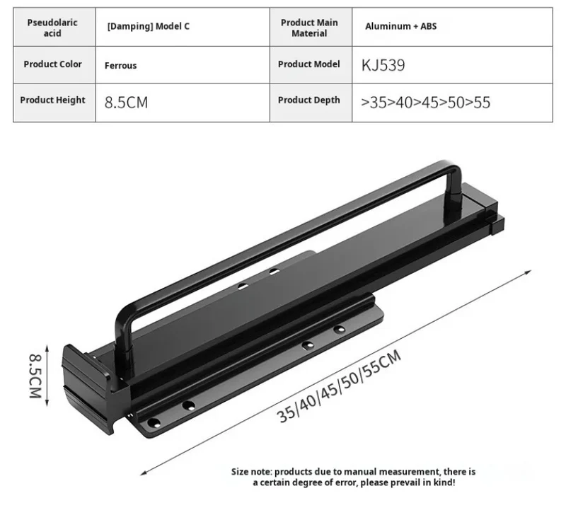 Tringle coulissante télescopique pour penderie – extensible et pliable