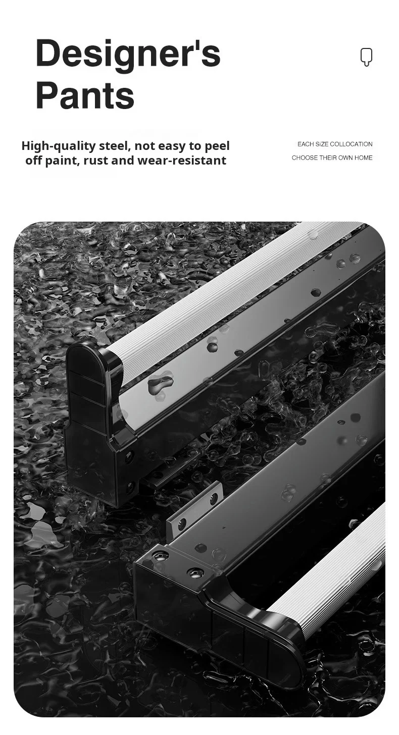 Tringle coulissante télescopique pour penderie – extensible et pliable