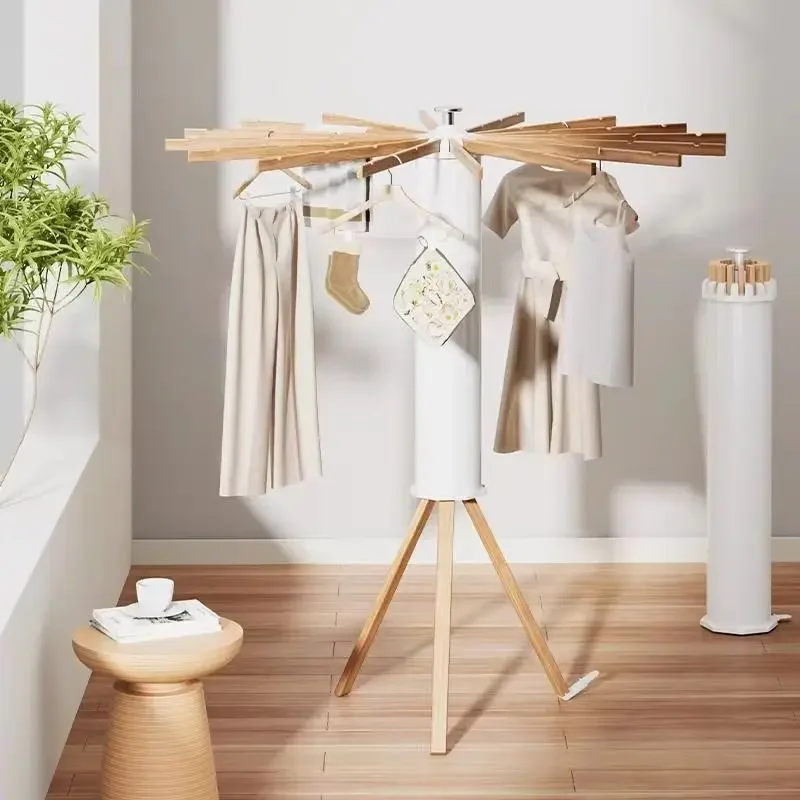 Séchoir pliable sur pied pivotant pour linge