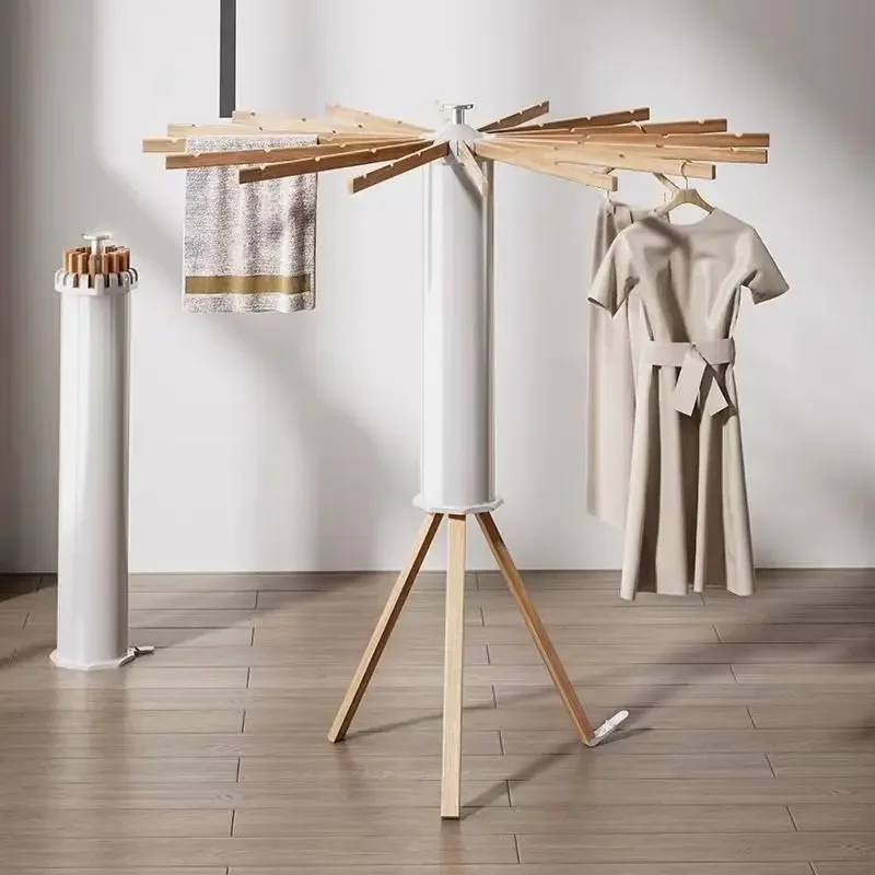 Séchoir pliable sur pied pivotant pour linge