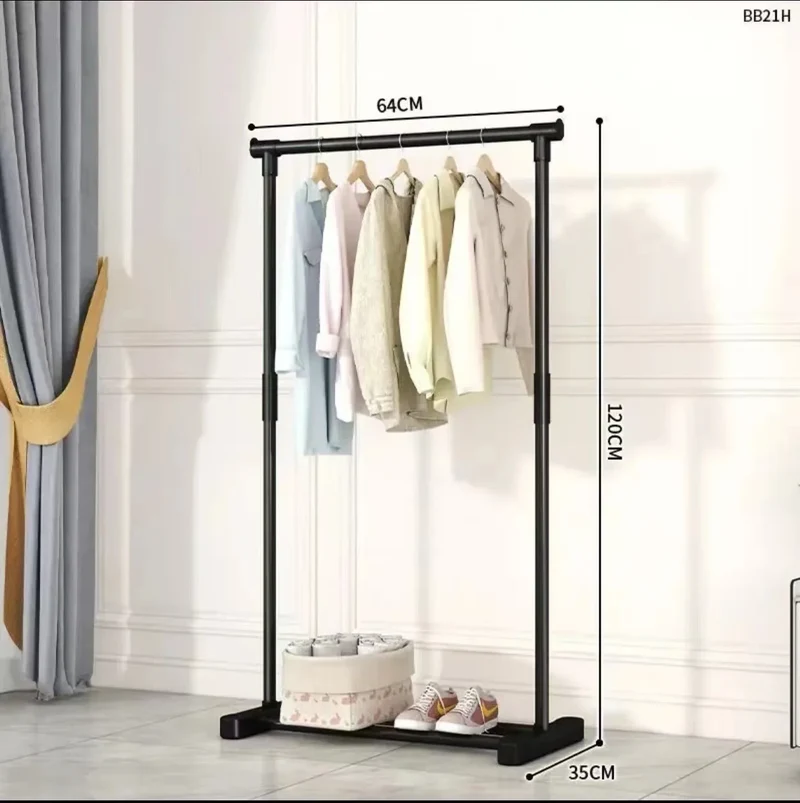 Support Vestimentaire Fer Bambou - Étagère Chaussures Salon Multifonction