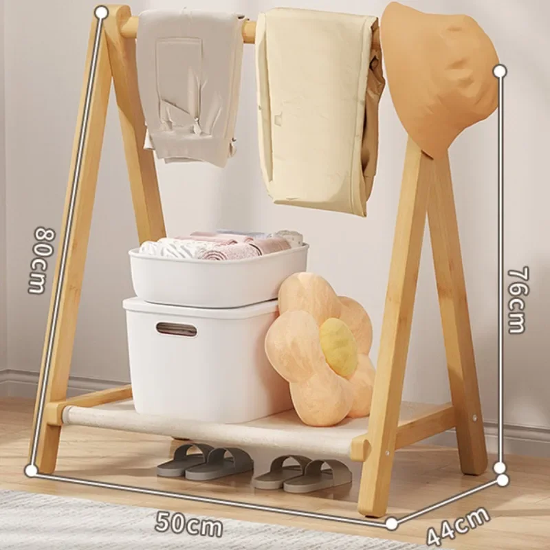 Étendoir Vêtements Pliable Bambou - Organisateur Multifonction Couloir