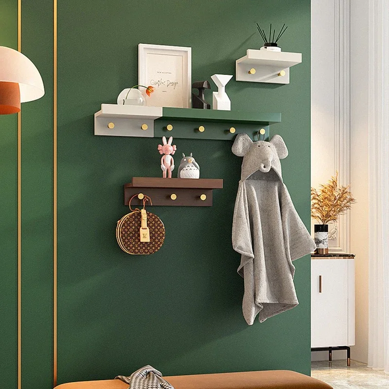 Porte-Manteau Mural Bois Bambou - Crochets Entrée Dressing Design