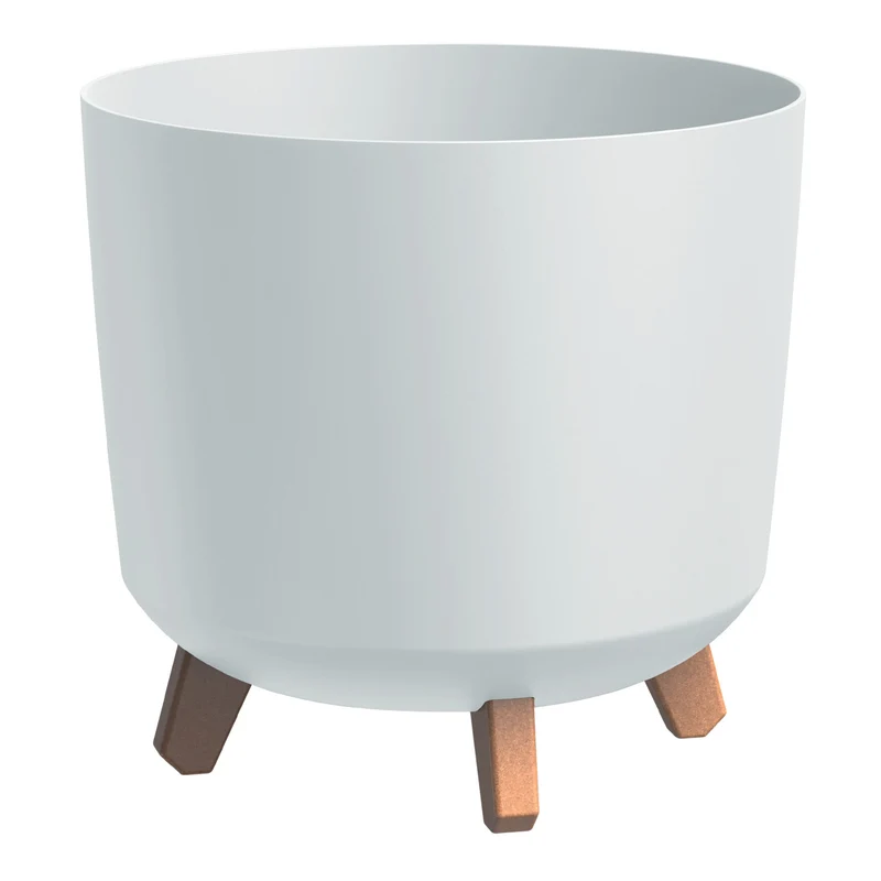 Prosperplast flowerpot, on legs, irrigation insert, height 28.5cm, white, Gracia Tubus