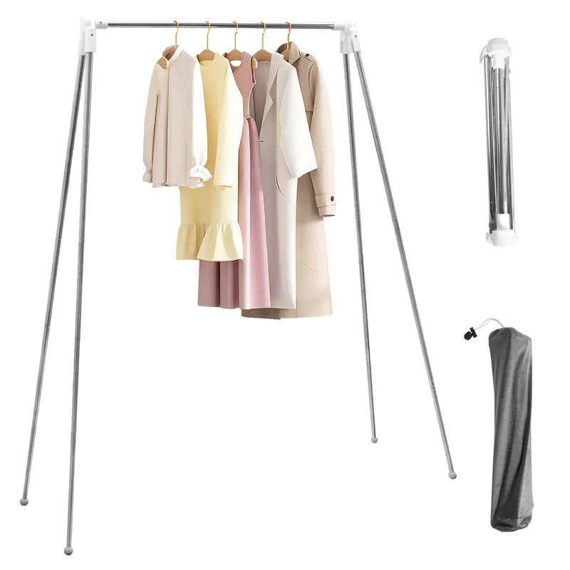 Portant Pliable en Acier Inoxydable – Séchoir et Support à Vêtements Portable pour Intérieur et Extérieur