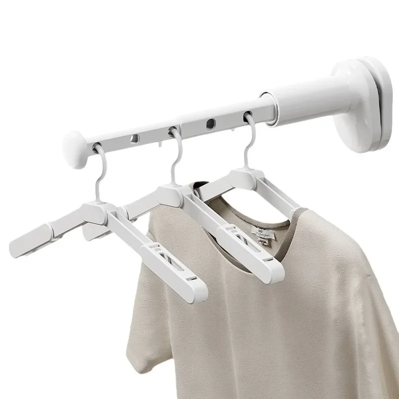 Portant Télescopique de Voyage sans Perçage – Pliable et Portable pour Hôtels, Déplacements Professionnels et Intérieurs