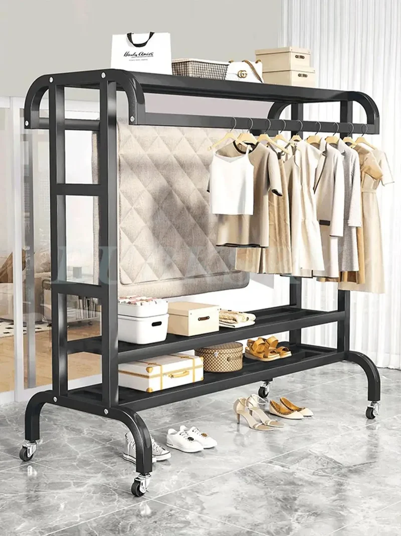 Système de Dressing avec Portant et Rangement Multicouche – Armoire Ouverte pour Chambre