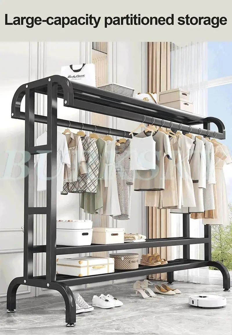 Système de Dressing avec Portant et Rangement Multicouche – Armoire Ouverte pour Chambre