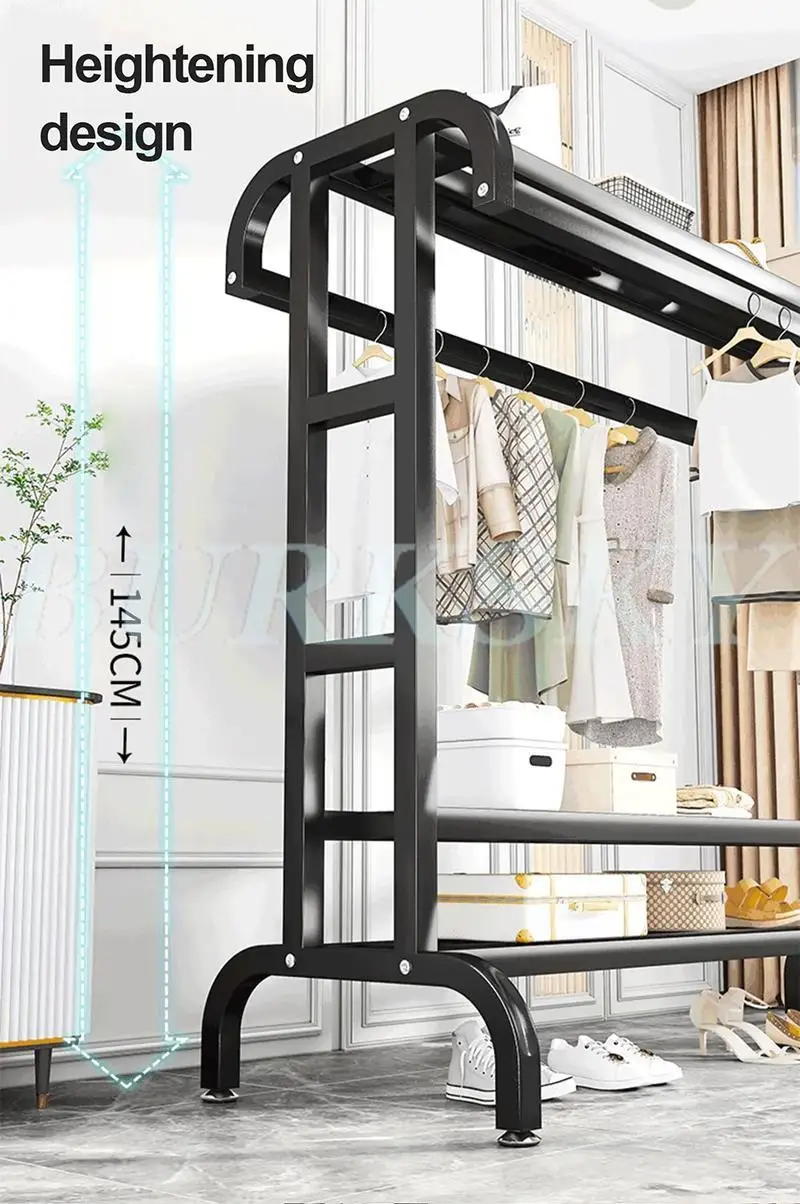 Système de Dressing avec Portant et Rangement Multicouche – Armoire Ouverte pour Chambre
