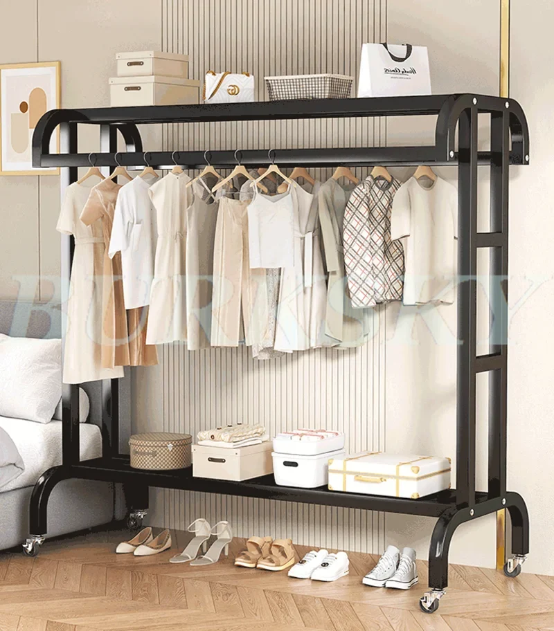 Système de Dressing avec Portant et Rangement Multicouche – Armoire Ouverte pour Chambre