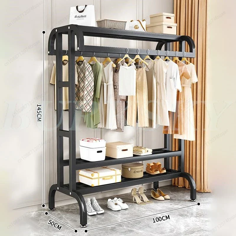 Système de Dressing avec Portant et Rangement Multicouche – Armoire Ouverte pour Chambre