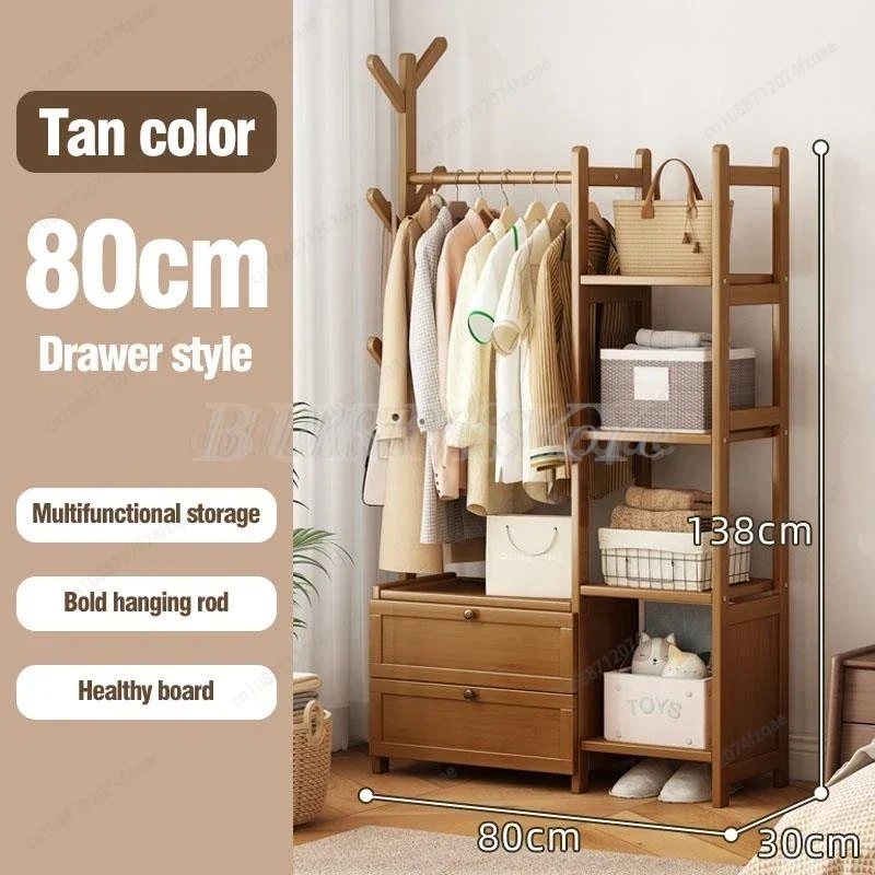 Portant à Vêtements Mobile avec Étagère et Penderie Murale – Cloakroom Multifonction