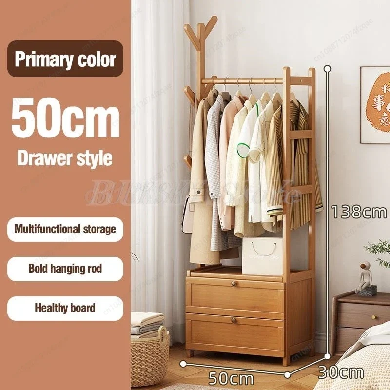 Portant à Vêtements Mobile avec Étagère et Penderie Murale – Cloakroom Multifonction