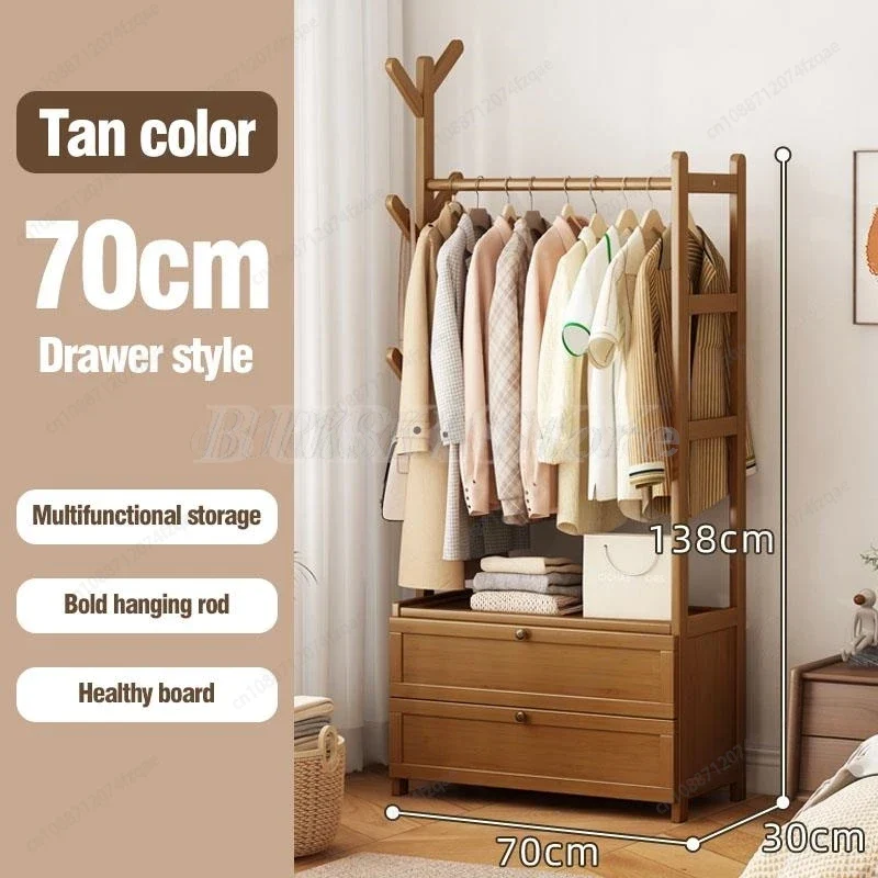 Portant à Vêtements Mobile avec Étagère et Penderie Murale – Cloakroom Multifonction
