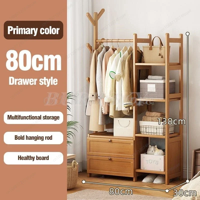Portant à Vêtements Mobile avec Étagère et Penderie Murale – Cloakroom Multifonction