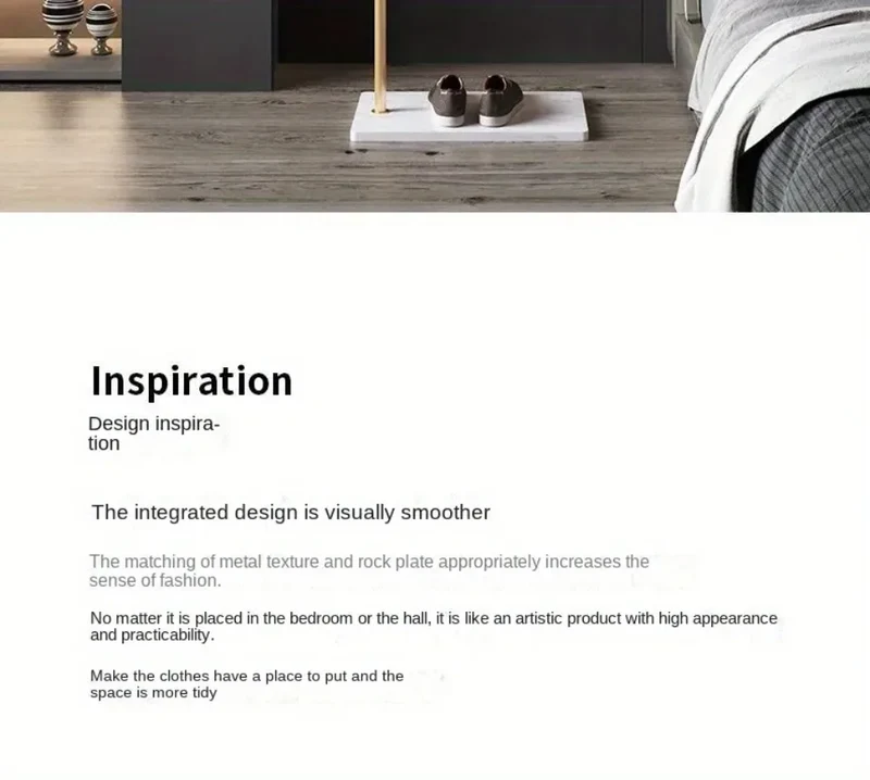 Portant sur pied simple — tige unique « light luxury »