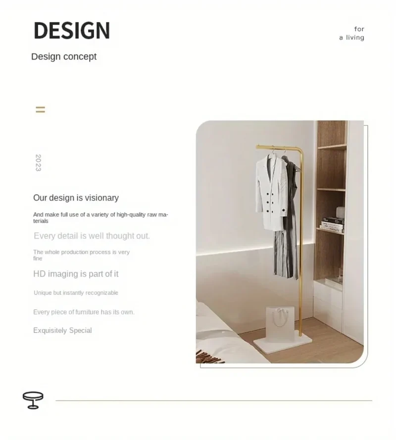Portant sur pied simple — tige unique « light luxury »