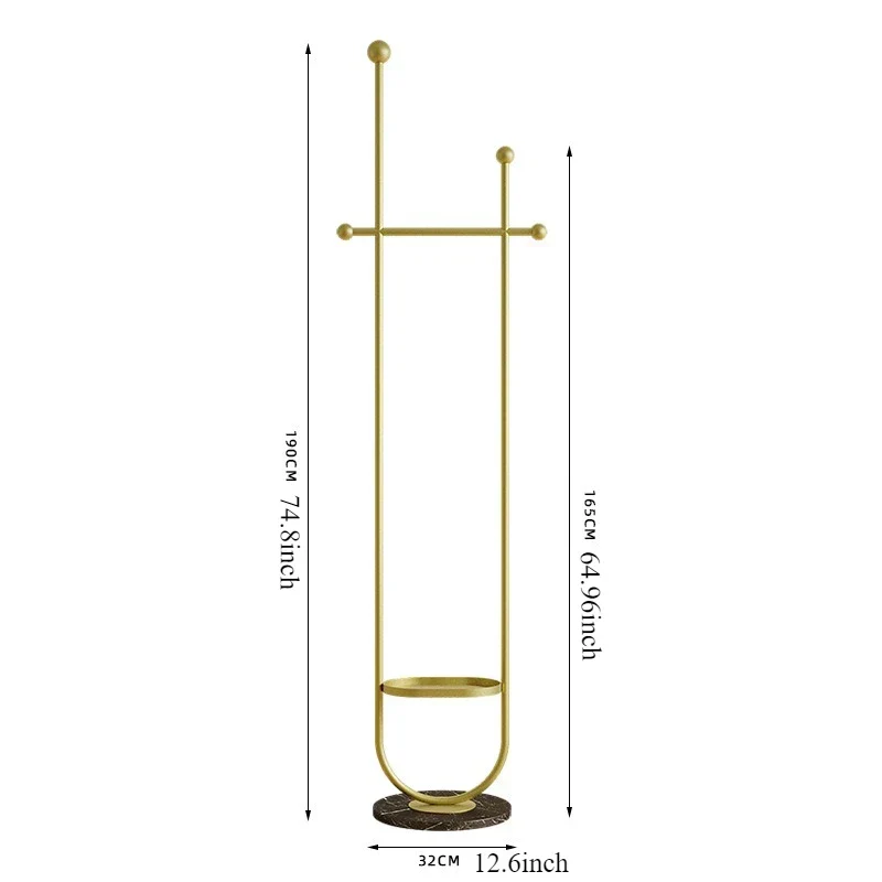 Portant sur pied portable — porte-vêtements et chapeaux moderne pour chambre ou présentation en boutique