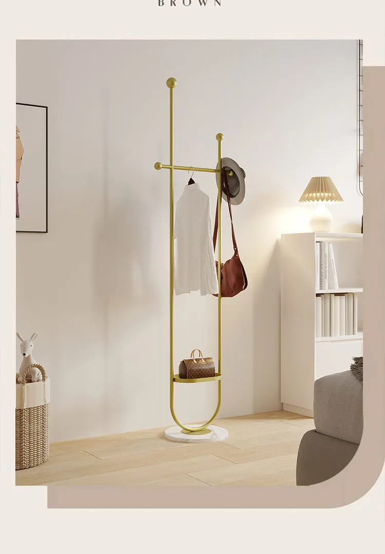 Portant sur pied portable — porte-vêtements et chapeaux moderne pour chambre ou présentation en boutique