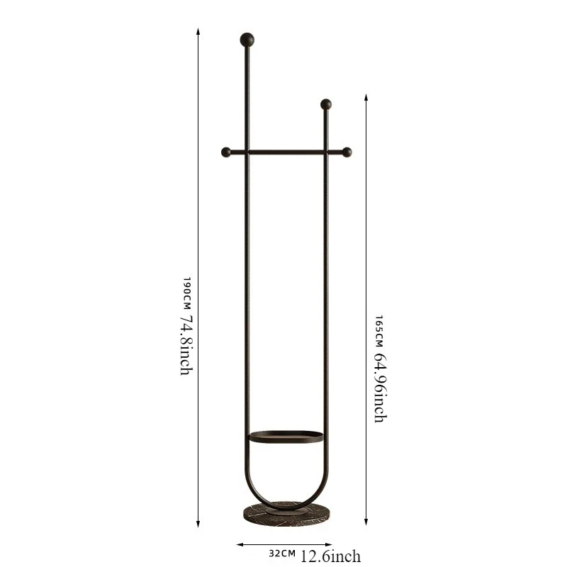 Portant sur pied portable — porte-vêtements et chapeaux moderne pour chambre ou présentation en boutique